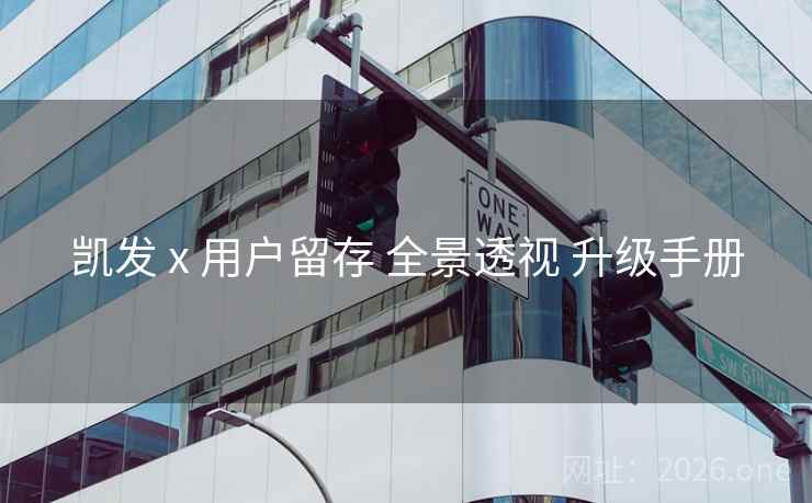 凯发 x 用户留存 全景透视 升级手册