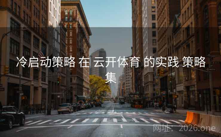 冷启动策略 在 云开体育 的实践 策略集