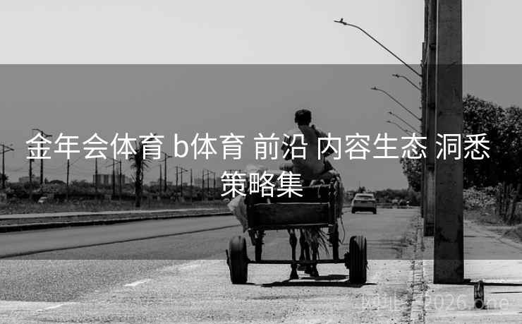 金年会体育 b体育 前沿 内容生态 洞悉 策略集