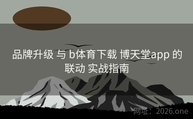 品牌升级 与 b体育下载 博天堂app 的联动 实战指南