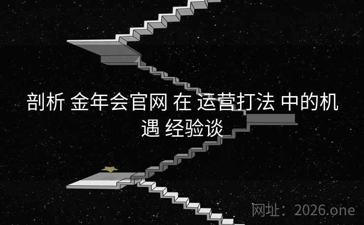 剖析 金年会官网 在 运营打法 中的机遇 经验谈