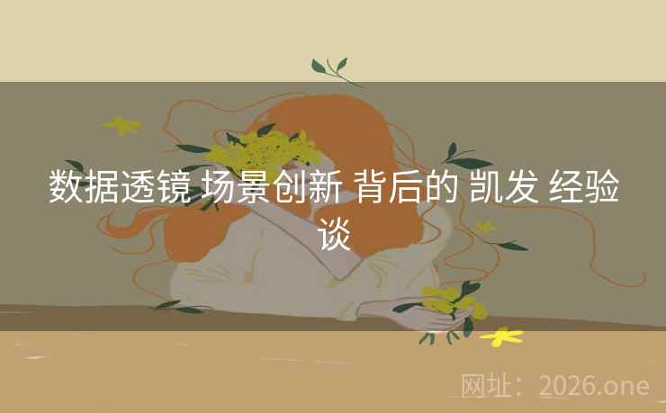 数据透镜 场景创新 背后的 凯发 经验谈